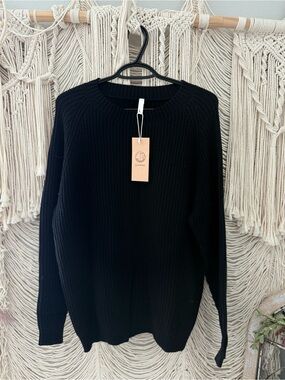 Sailwind Black Crewneck Knit Sweater - Unbranded